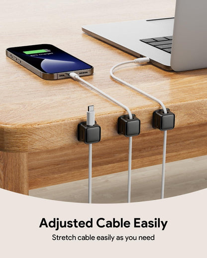 Organizer, Cable Smooth Adjustable Easy Secure Cable Managemen (Pack of 6 Cord)
